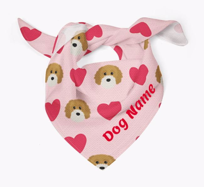 'Heart Pattern' - Personalised {breedFullName} Bandana